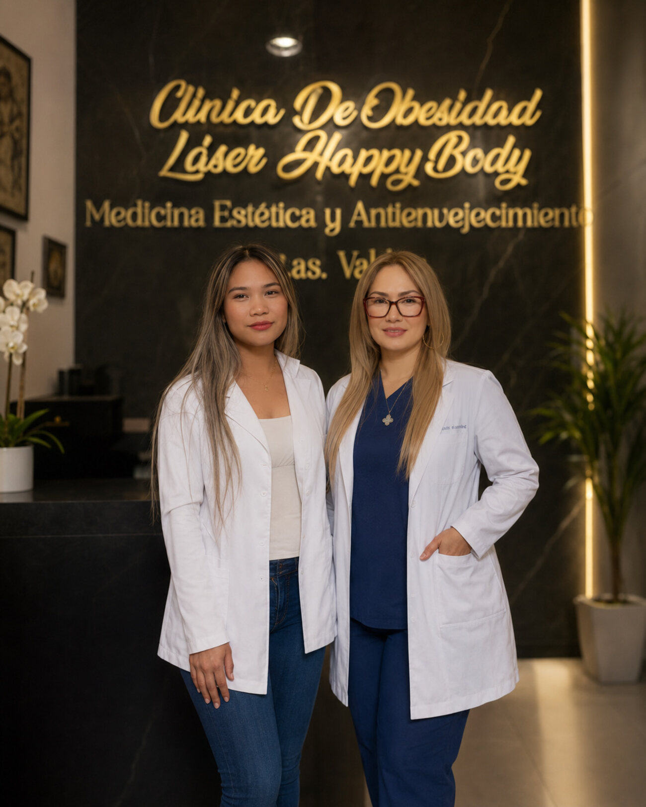 Dra. Yesica Valdés y Hannia Hurtado Valdés en Clínica & Láser Happy Body